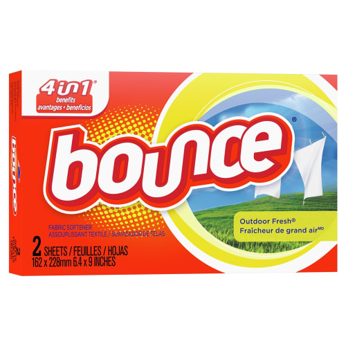 Bounce Fabric Softener Dryer Sheets for Coin Vending Machine, 2 Sheets